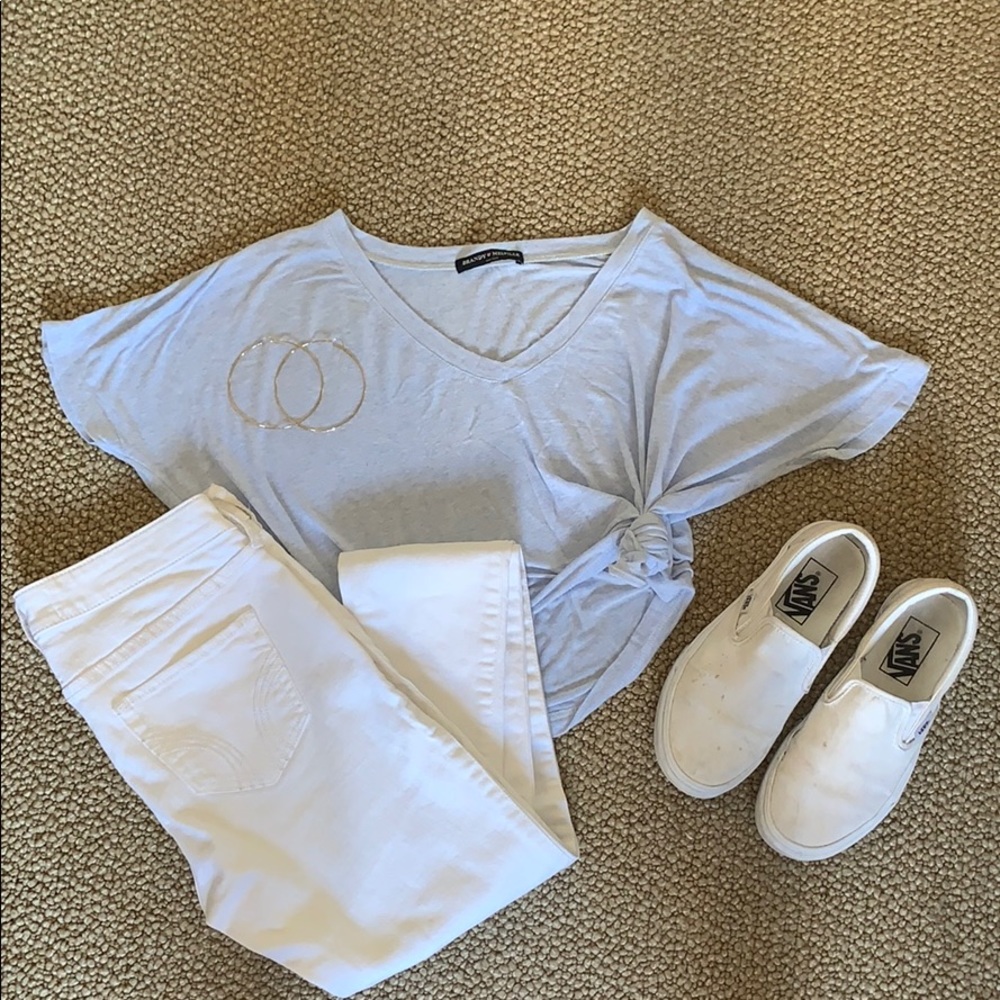 Brandy Melville Sky Blue Flowy Tee